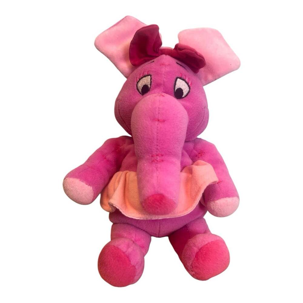Walt Disney World Heffalump Plush Winnie the Pooh Pink Elephant Tutu Bow